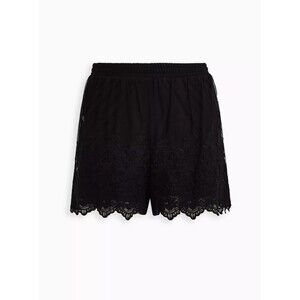 Torrid Black 5 Inch Pull-On Stretch Mesh Mid-Rise Short Size 3 3x NWT